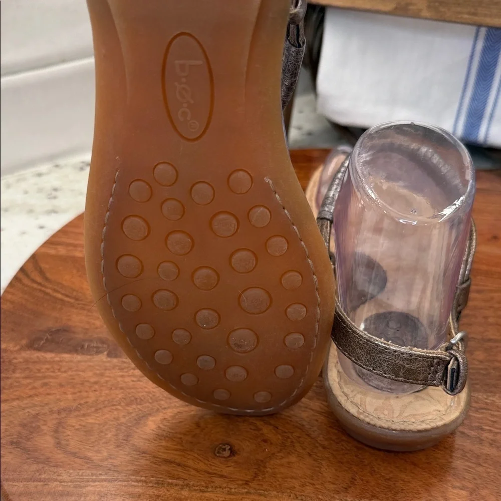 Boc (Born) Woven Metallic Brown Women's Thong Sandals